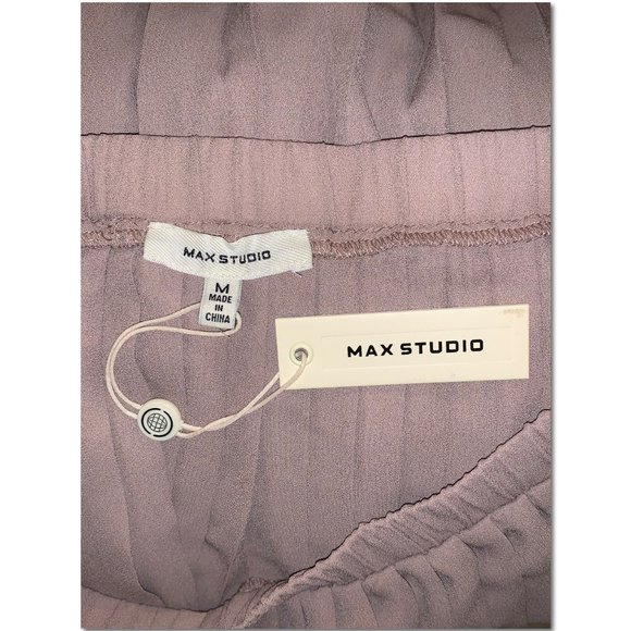 Max Studio Pleated Skirt Size Medium Mauve Mist NWT - Picture 3 of 5